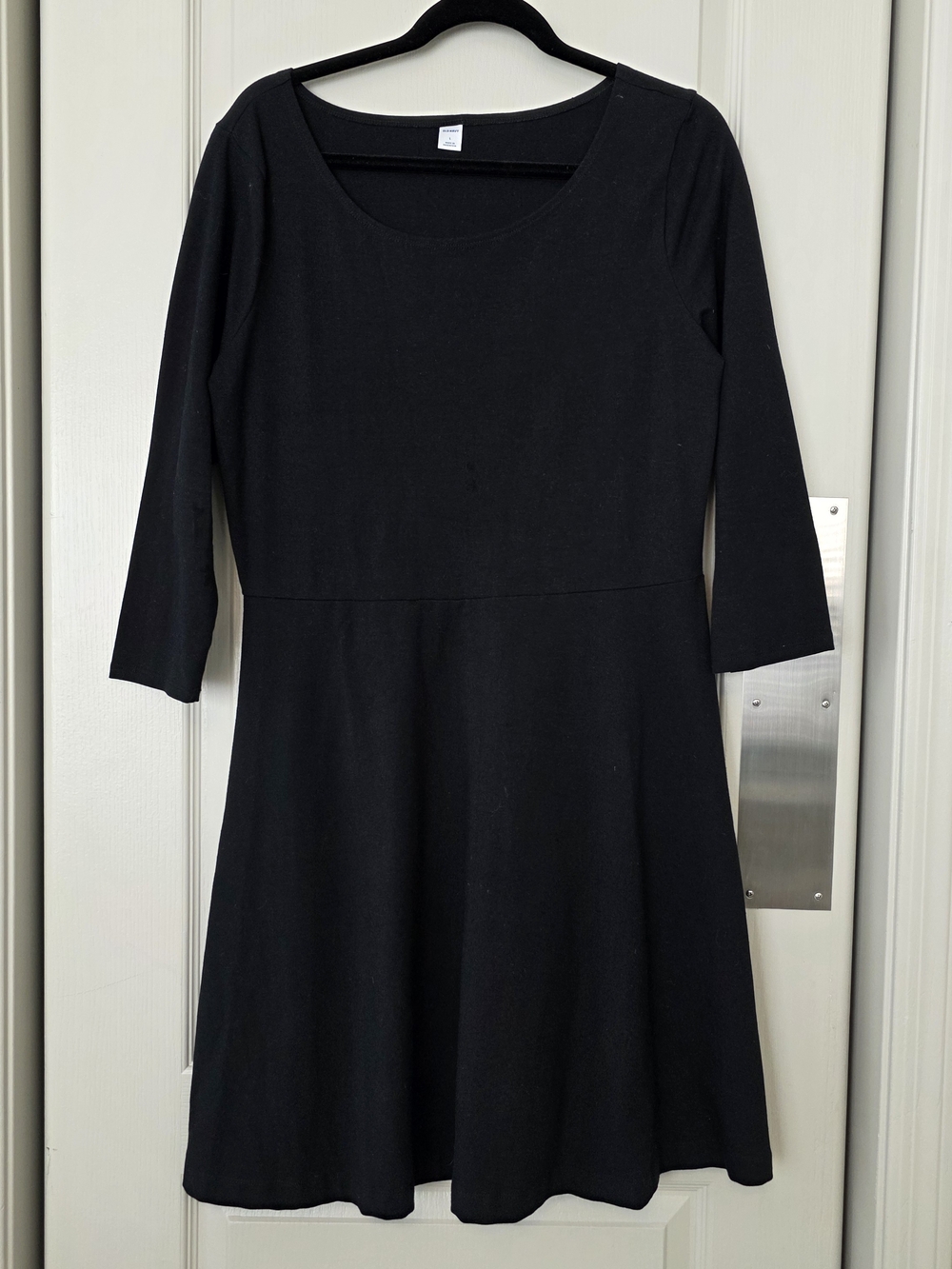Old Navy Black Long Sleeve A-Line Dress